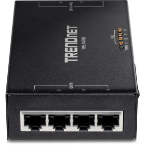 TRENDnet TPE-147GI Gigabit PoE+ Injector, Up to 30W power, 4 Gigabit ports and Gigabit PoE ports 
